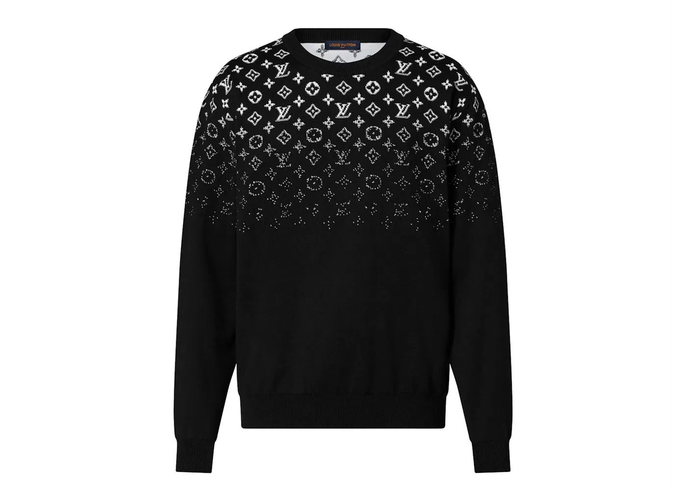 Мужской свитшот хлопковый Crewneck Louis Vuitton, Black/White