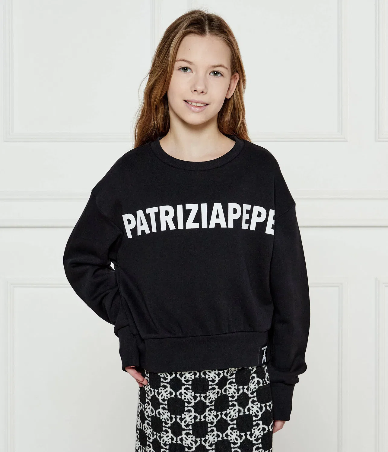 Свитшот свободного кроя Patrizia Pepe, черный