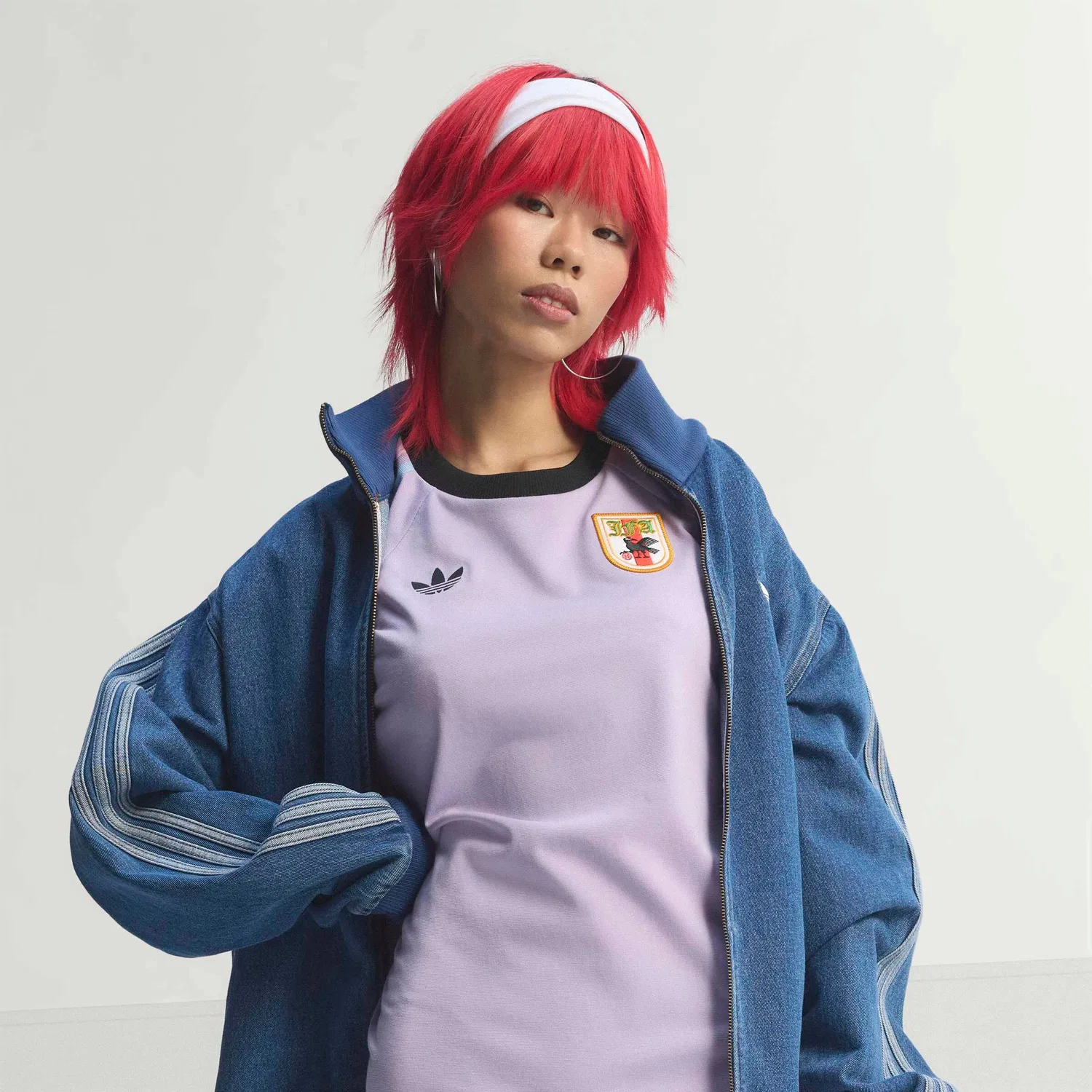 Спортивное платье Adidas Performance Japan пастельно-фиолетового цвета — фото 3