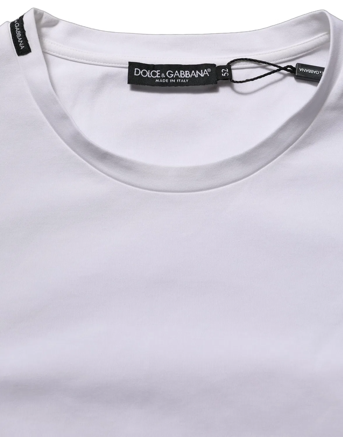 Мужская футболка с коротким рукавом с фирменной деталью Dolce & Gabbana, White
