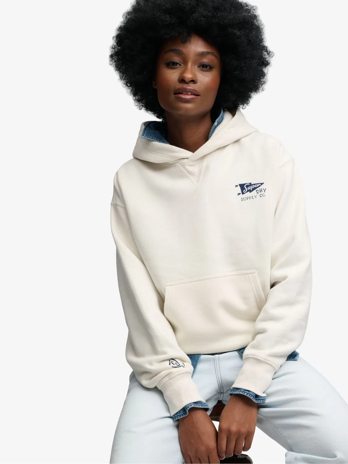 Худи Relaxed Fit Heritage Hamptons Superdry, кремовый — фото 3