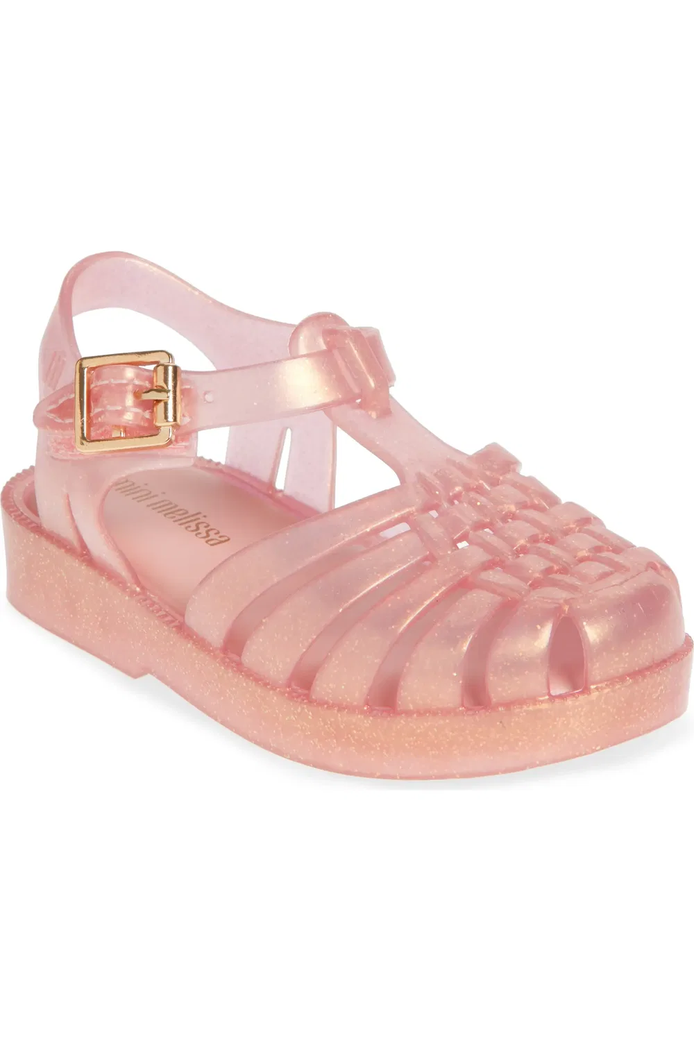 Сандалии детские глиттерные с ароматом Mini Posses Mini Melissa, Pearly Pink