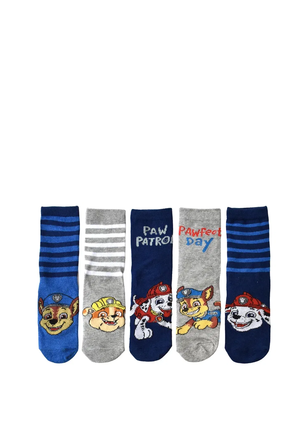5Er pack socken chase, marshall rubble kindersocken söckchen - socks Paw Patrol, Blau Grau — фото 4