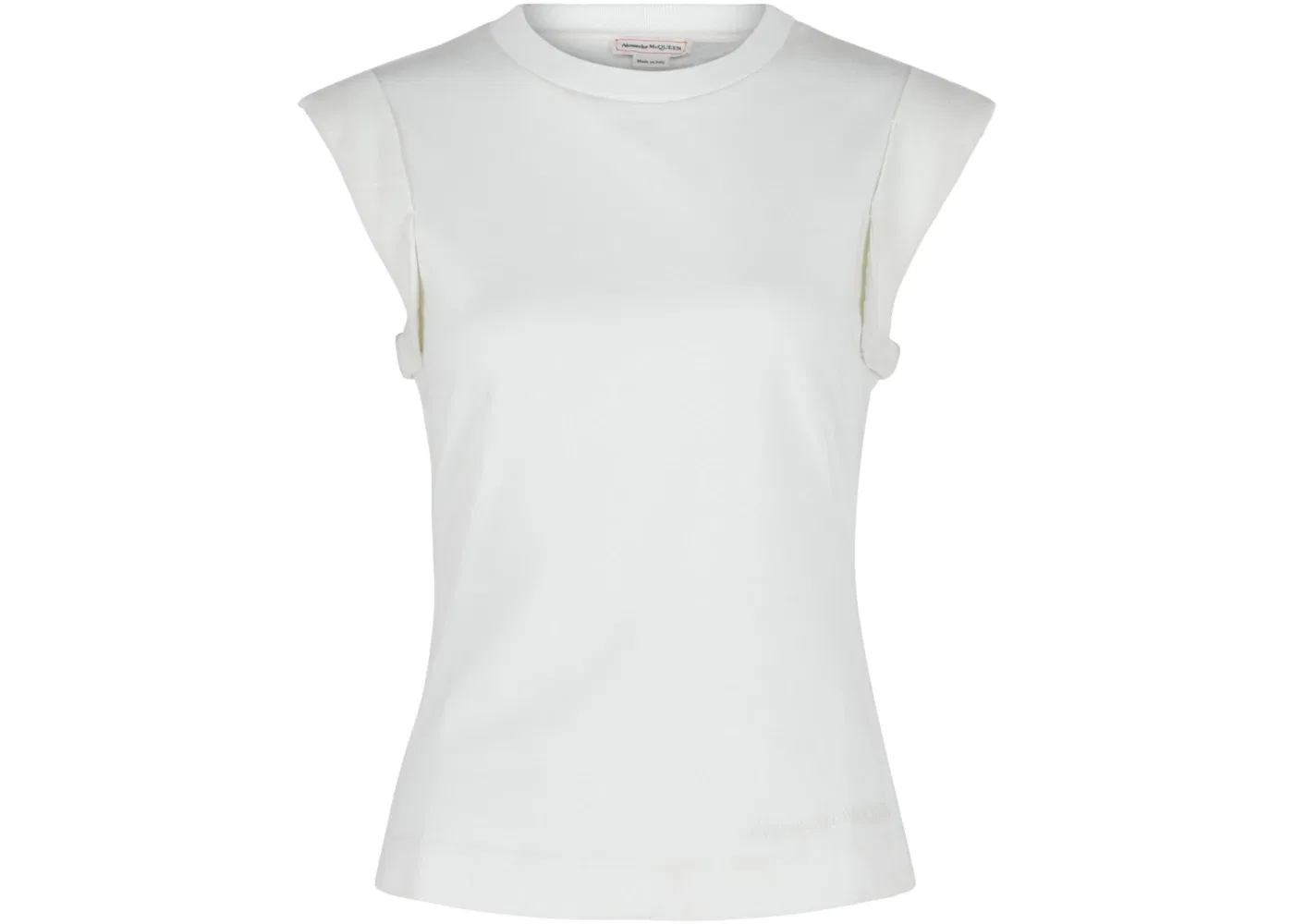 Женская футболка с круглым вырезом Alexander McQueen, Optical White