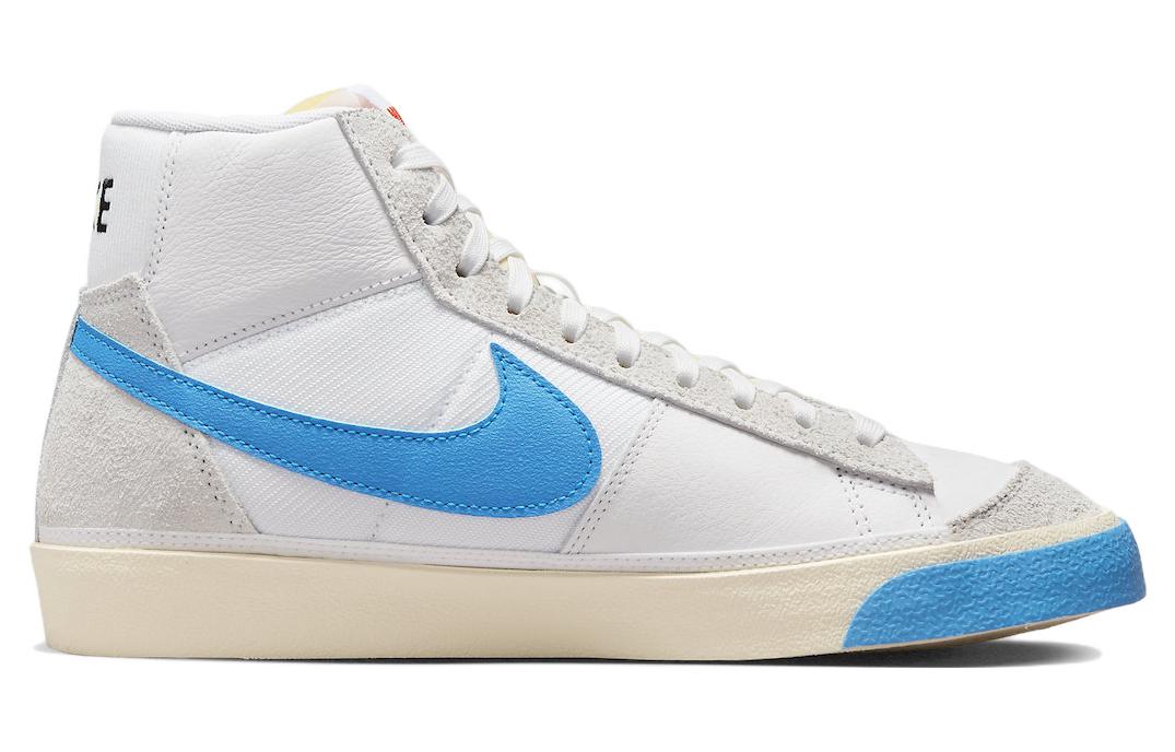 Кроссовки Nike Blazer Mid 77 Remastered, белый/голубой — фото 2