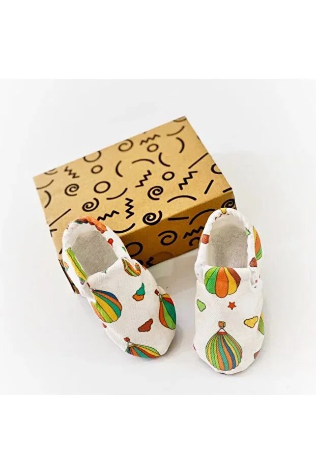 Детские пинетки из кожи с узором Babycitytr, Colored