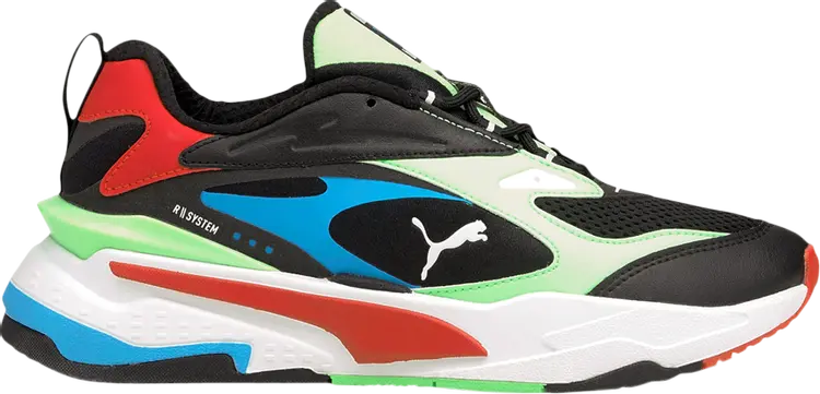 

Кроссовки Puma RS-Fast Jr Black Elektro Green, черный