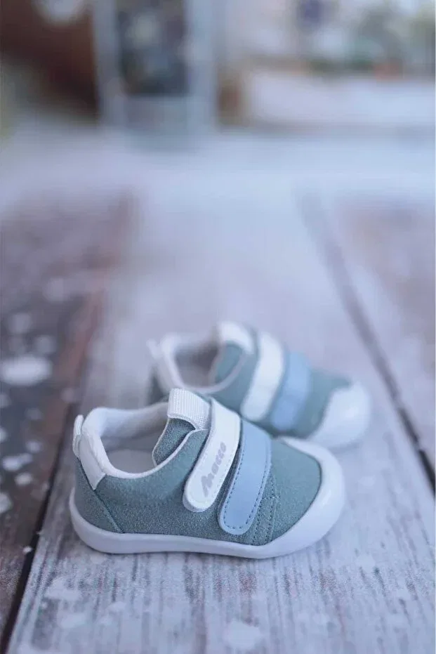 Детские ортопедические туфли с липучкой Macco Shoes, Blue White