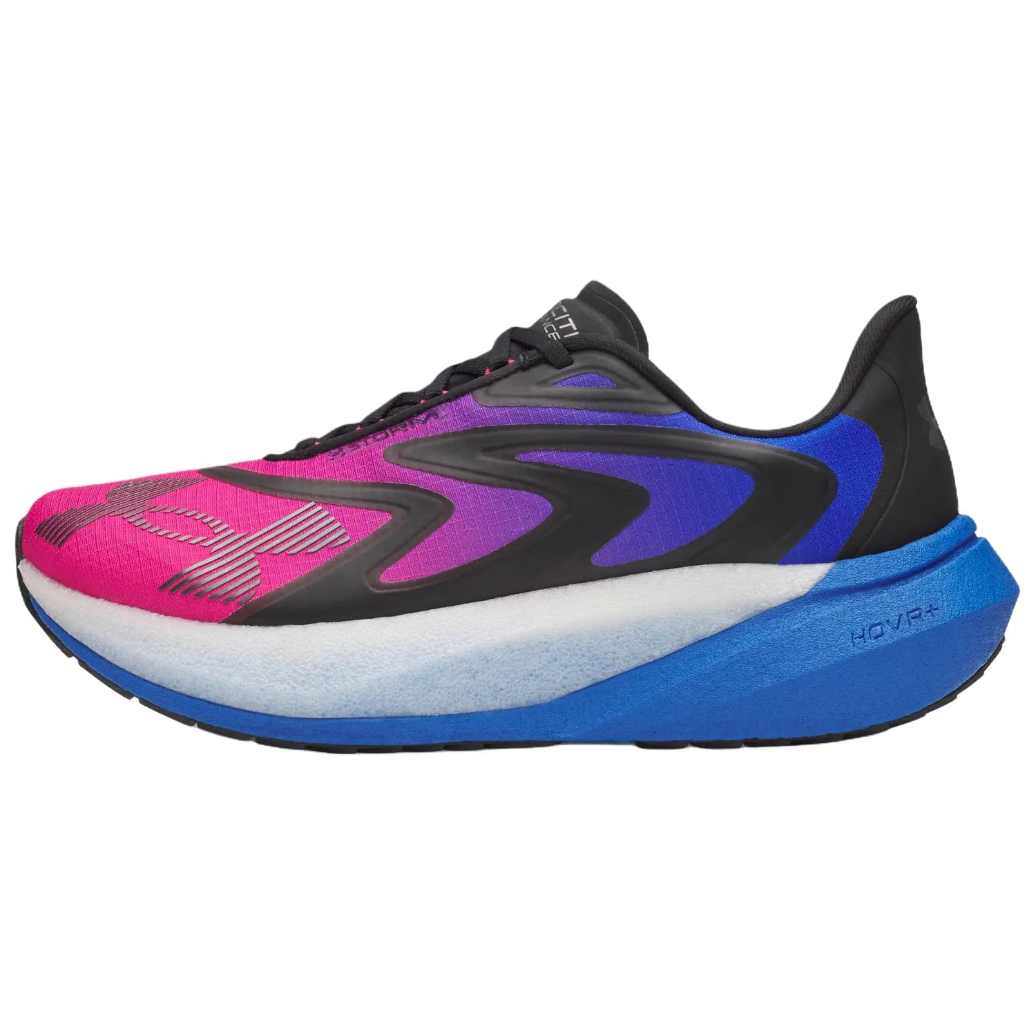 Детские кроссовки для бега Velociti Distance Under Armour, Black/Royal Blue/Metal Gunmetal Gray