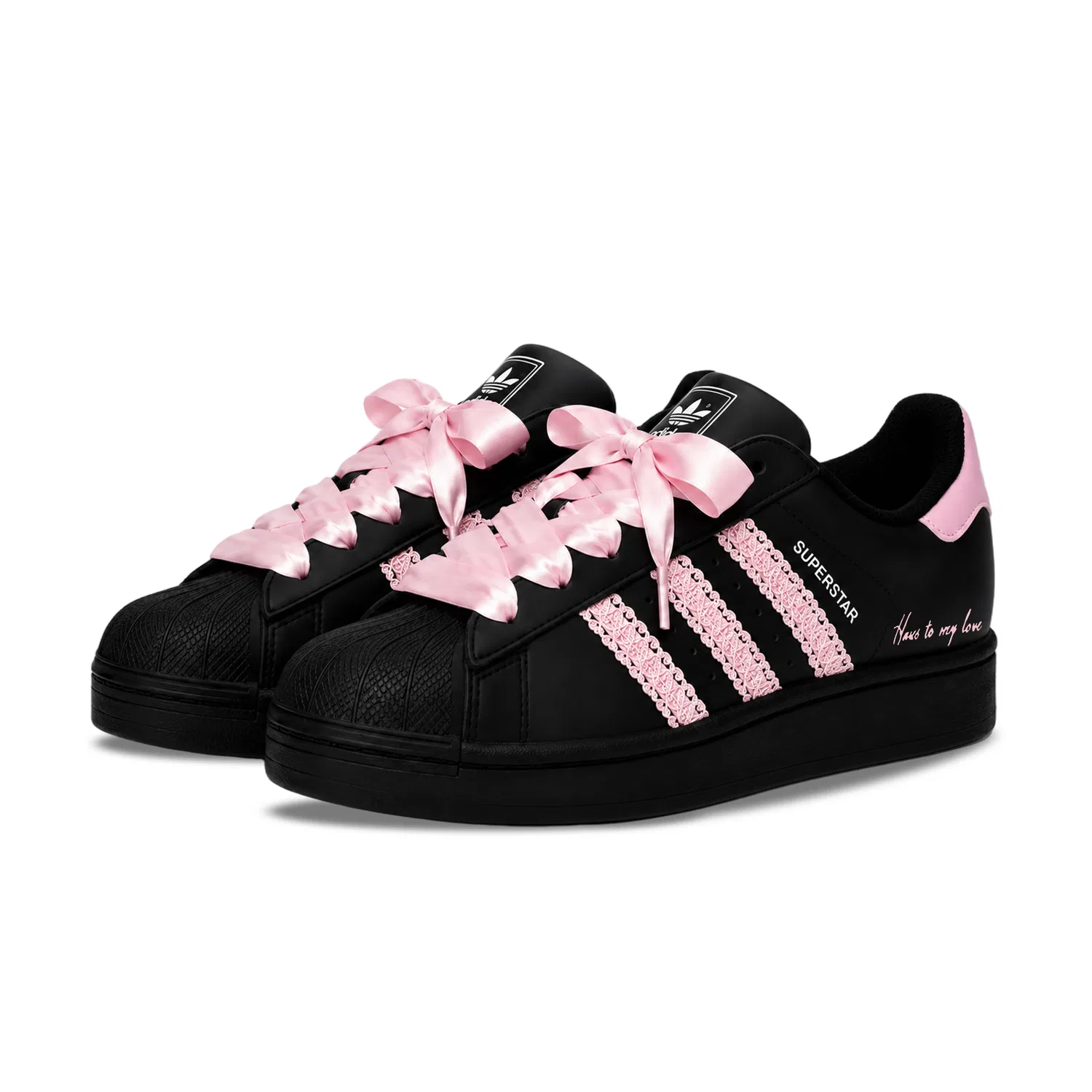 Детские кожаные кроссовки для скейтбординга Adidas Originals Superstar 2, Black — фото 4
