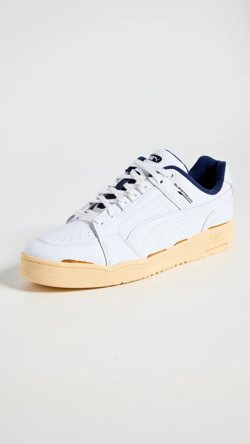 Детские кроссовки для мальчиков с низким профилем Drift Cat 5 L SF PUMA, White New Navy Light Straw — фото 3