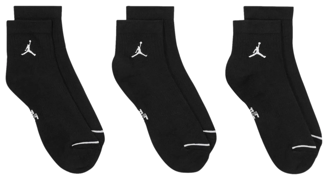 Мужские носки с амортизацией набор из 3 пар Every Day Cushioned Ankle Jordan, белый/черный — фото 4