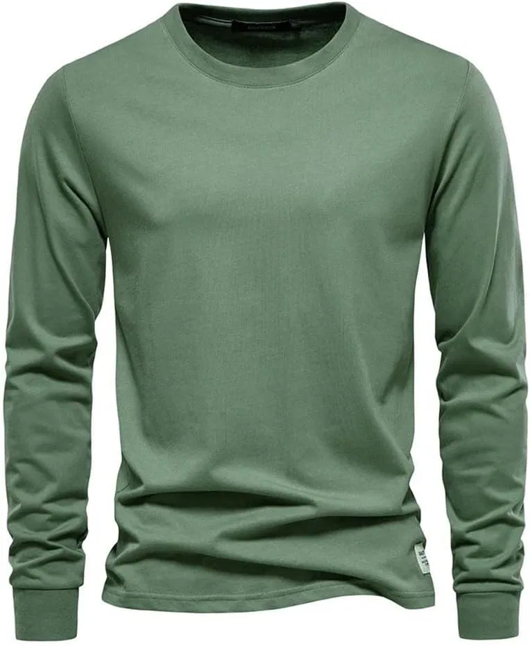 Мужская повседневная футболка с круглым вырезом Cotton, Black — фото 2
