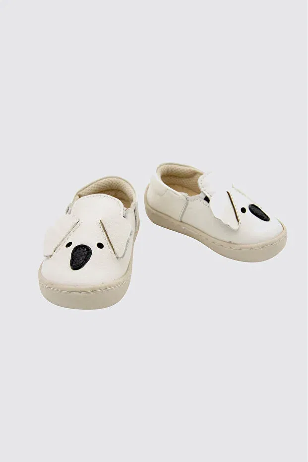 Детские пинетки для новорожденных из натуральной кожи с принтом коала Genuine leather first step shoes cream koala themed Beybium, Nude Color — фото 2