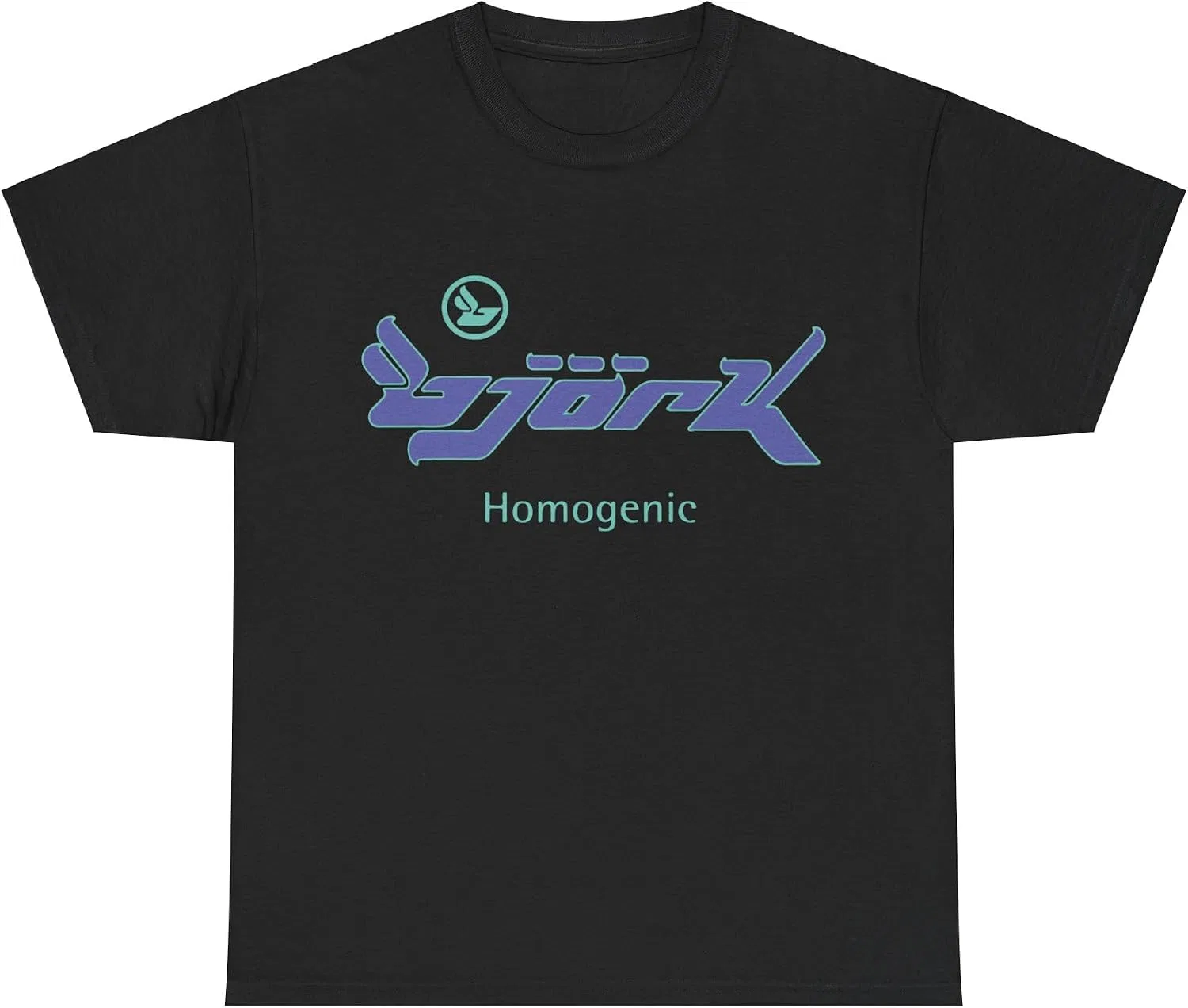 Женская футболка хлопковая Bjork Homogenic Merch Tees, чёрный
