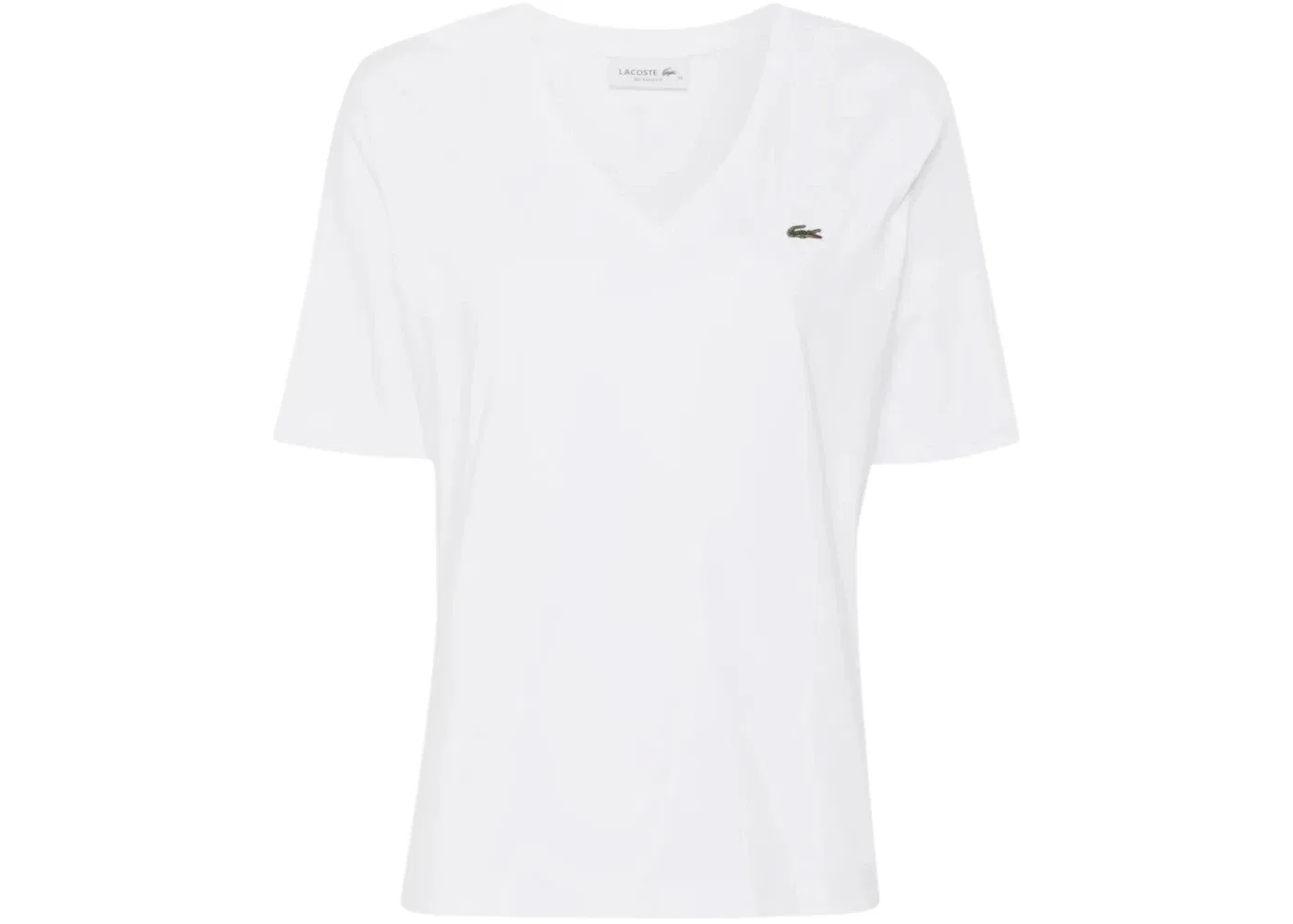 Футболка Lacoste White V-Neck Relaxed Fit