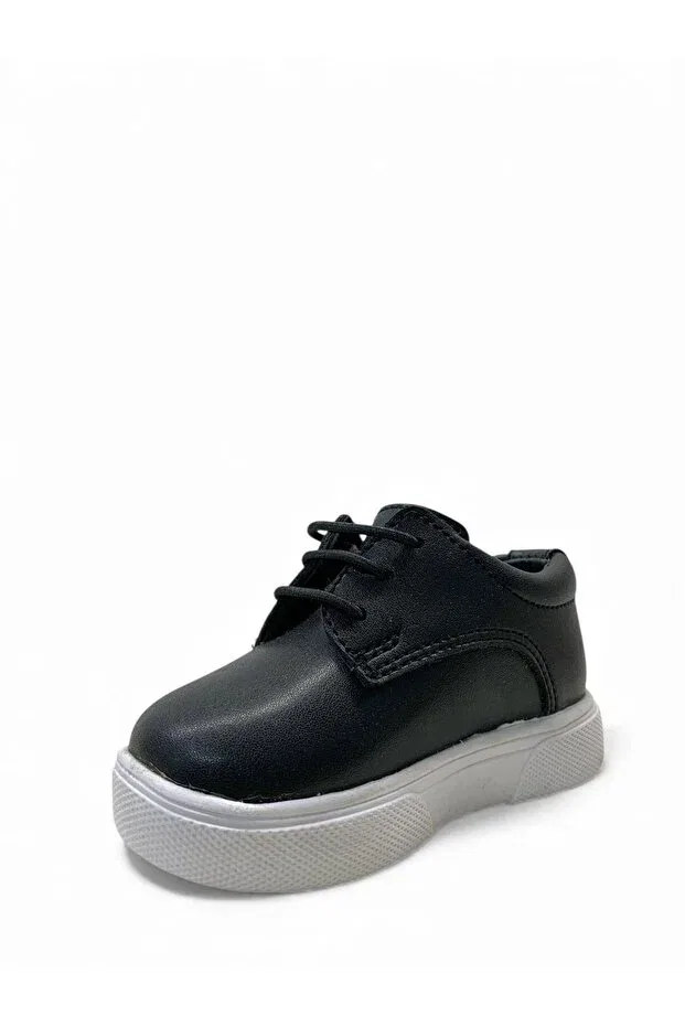 Детские туфли для мальчиков с принтом Classic Shoes Tuğba Ortopedi, Black — фото 3