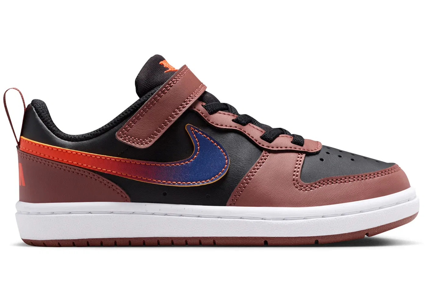 Детские кроссовки Lifestyle Nike Court Borough Low Recraft Nike, Black/Red Sepia/Team Orange/Deep Night