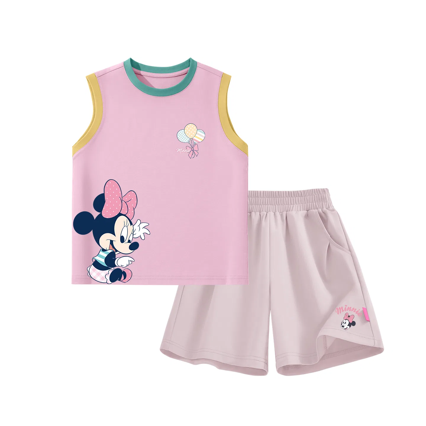 Детский спортивный костюм с круглым вырезом, тонкий, Disney, Dile Ball K_Dile Playnie Bottom Blue Pink+Dile Eye K_Right Bottom Milk Gluten Free
