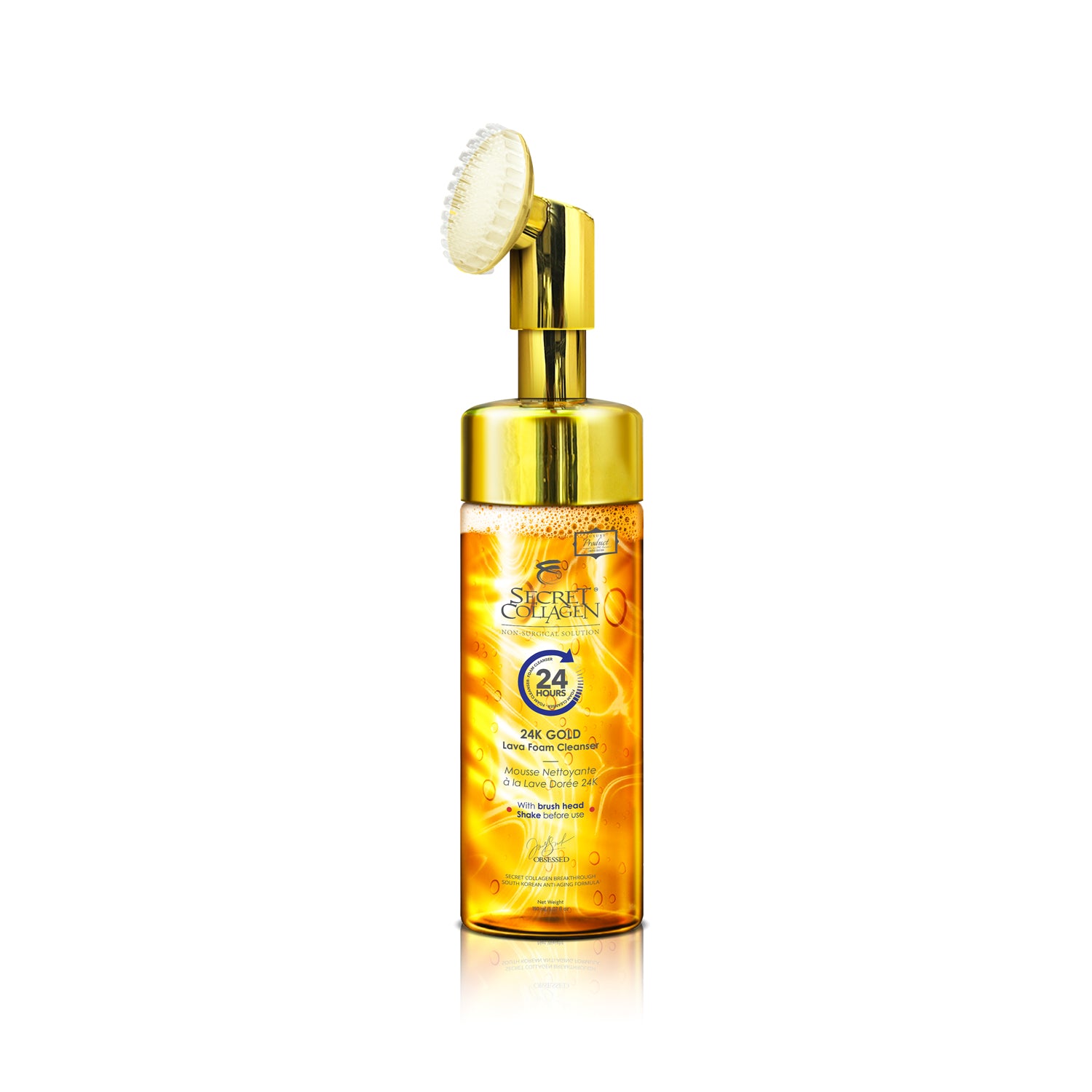 Очищающая пенка с лавой 24 карата Secret Collagen, 5.0 Oz — фото 2