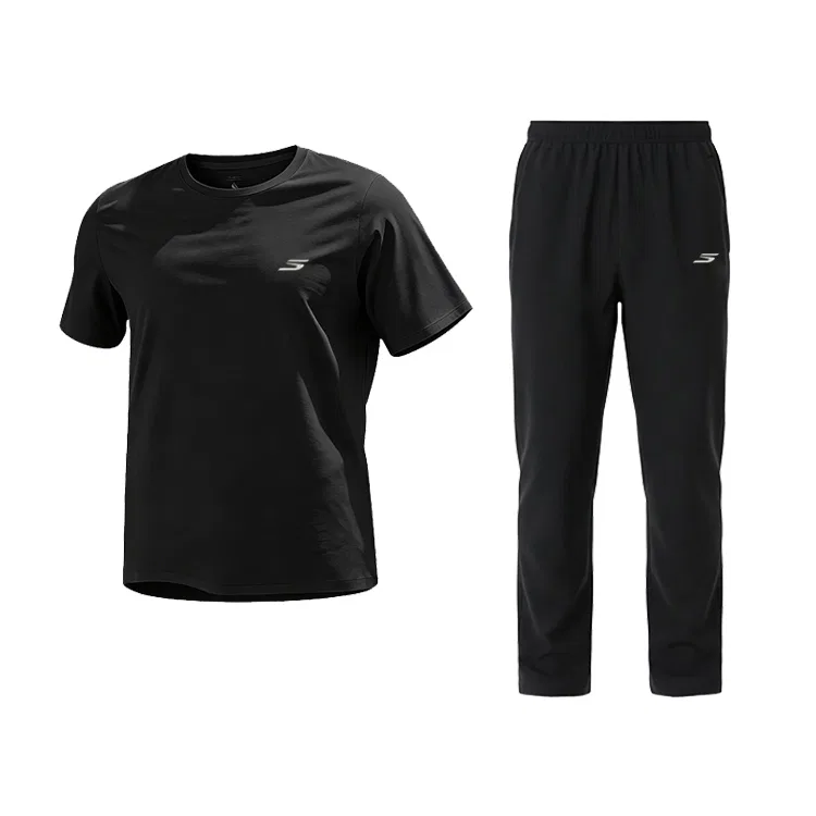 Детский спортивный комплект с круглым вырезом Carbon Black Top+Carbon Black Bottom Skechers