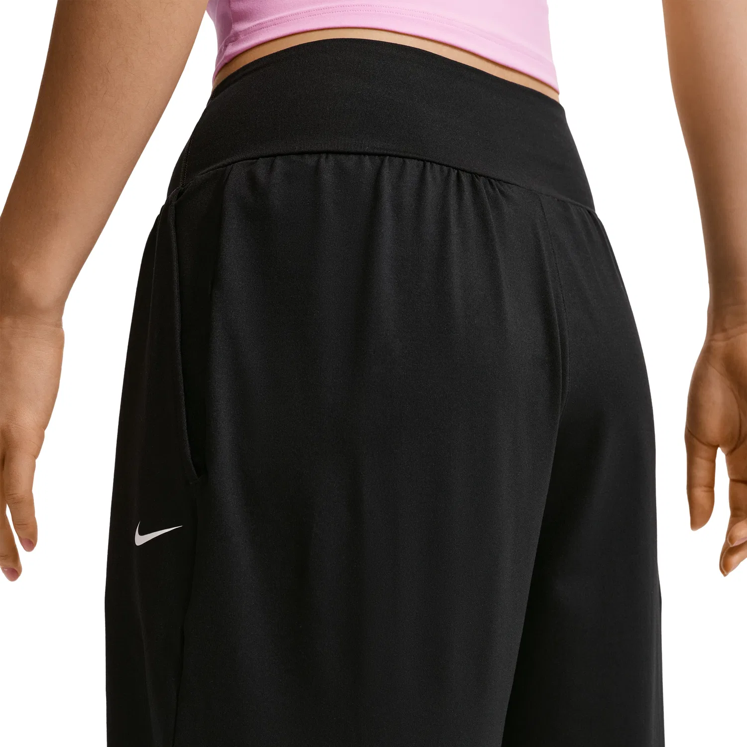 Женские брюки One Relaxed Dri-Fit Trousers 'Black' Nike, Black/White — фото 3