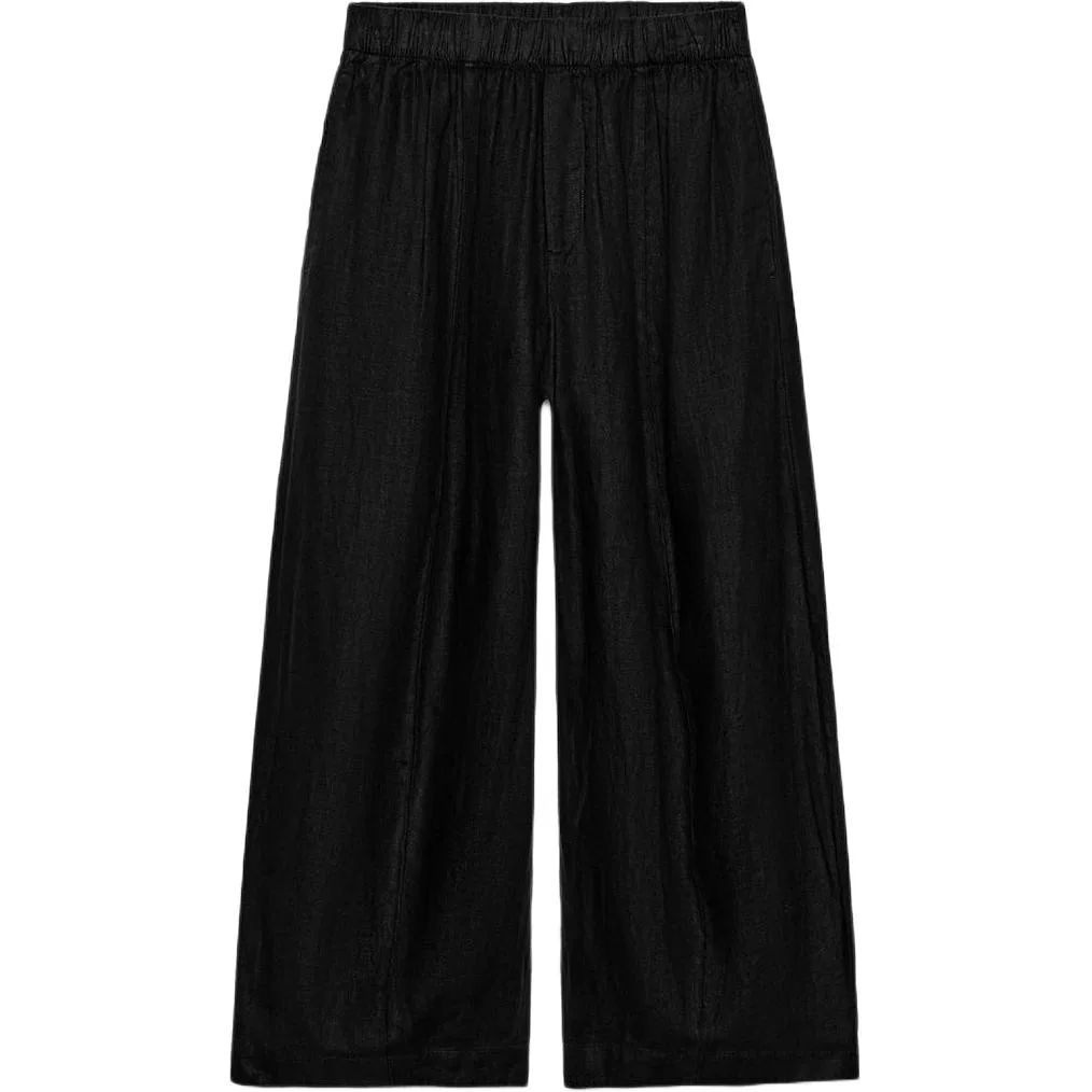 Женские брюки в стиле кэжуал Black ZARA, Черный