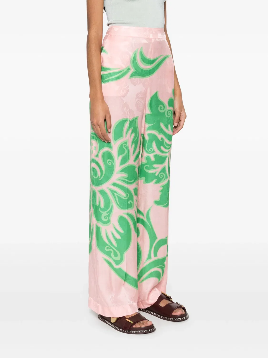 ETRO Прямые брюки розового цвета — фото 4
