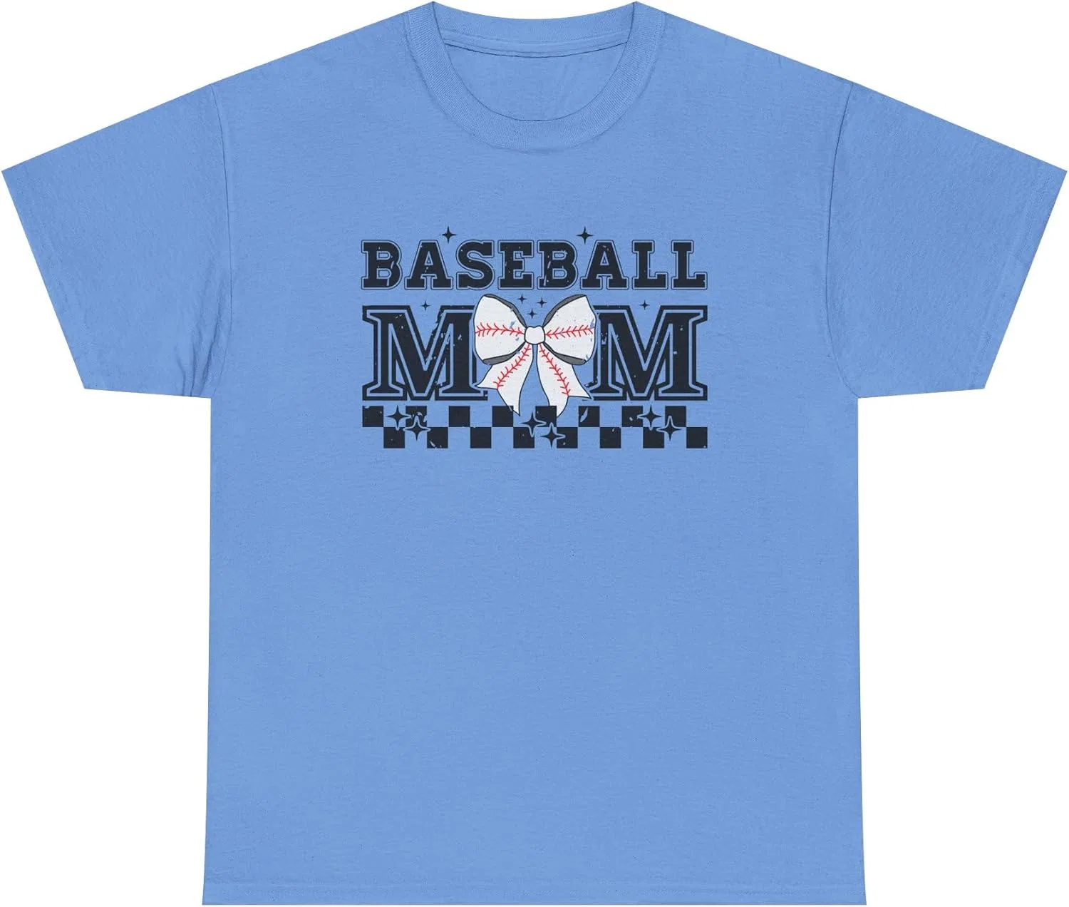 Женская футболка с принтом Baseball Mom, Carolina Blue