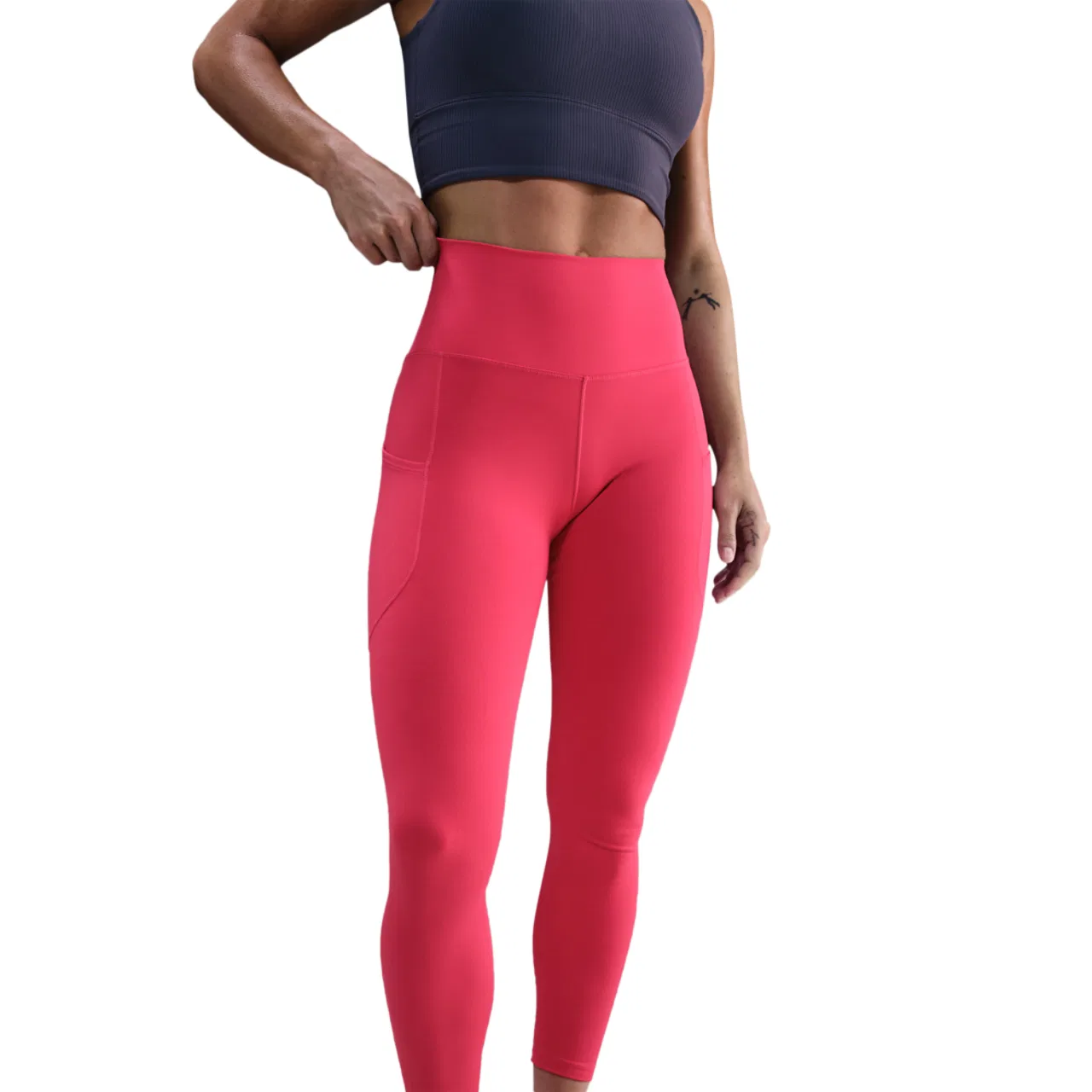 Женские леггинсы Dri-FIT One High Rise 7/8 Pocket Nike, цвет Rush Pink