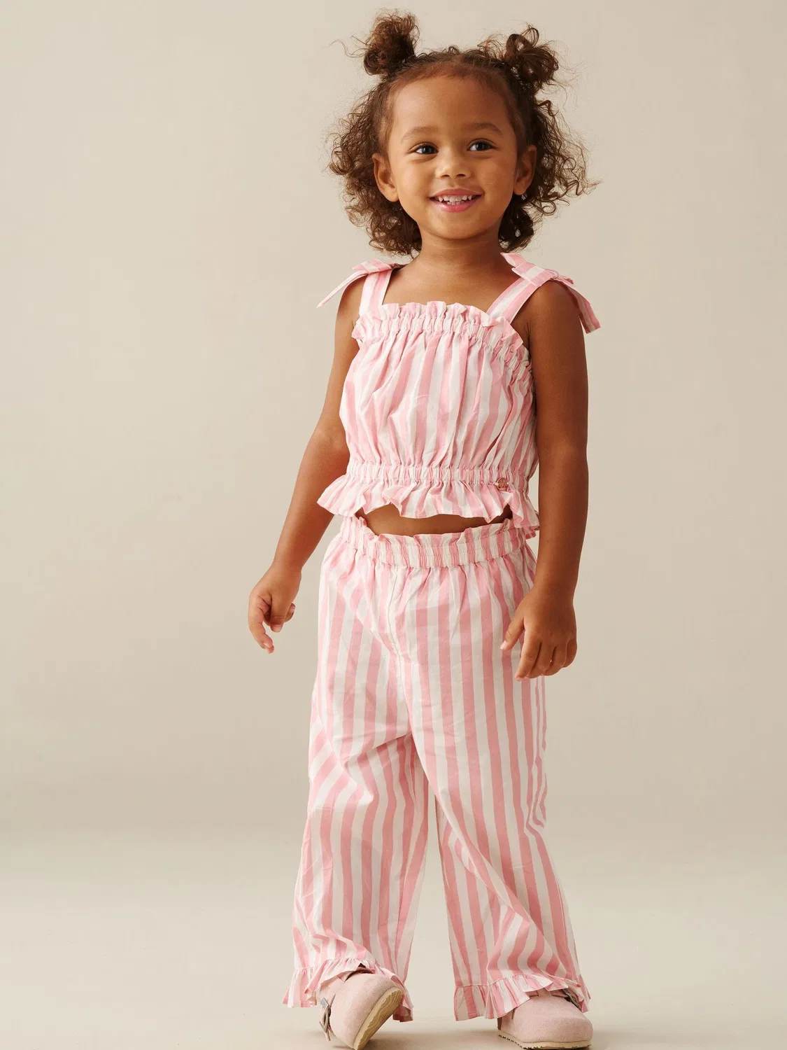 Комплект из топа и брюк с рюшами, Candy Stripe Angel & Rocket, розовый — фото 3
