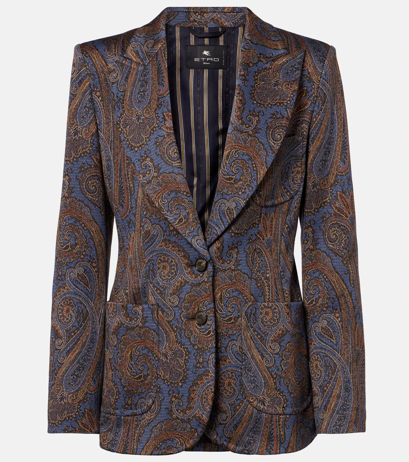 Жакет с жаккардовым узором пейсли ETRO, синий
