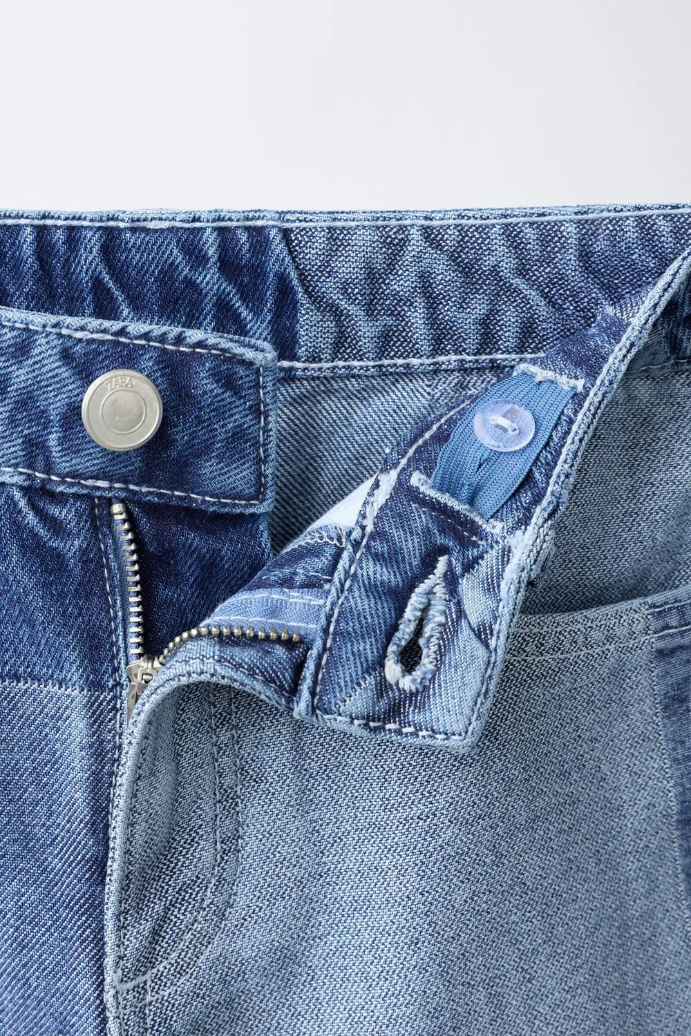 Джинсы WIDE-LEG в стиле лоскут ZARA, Blue — фото 3