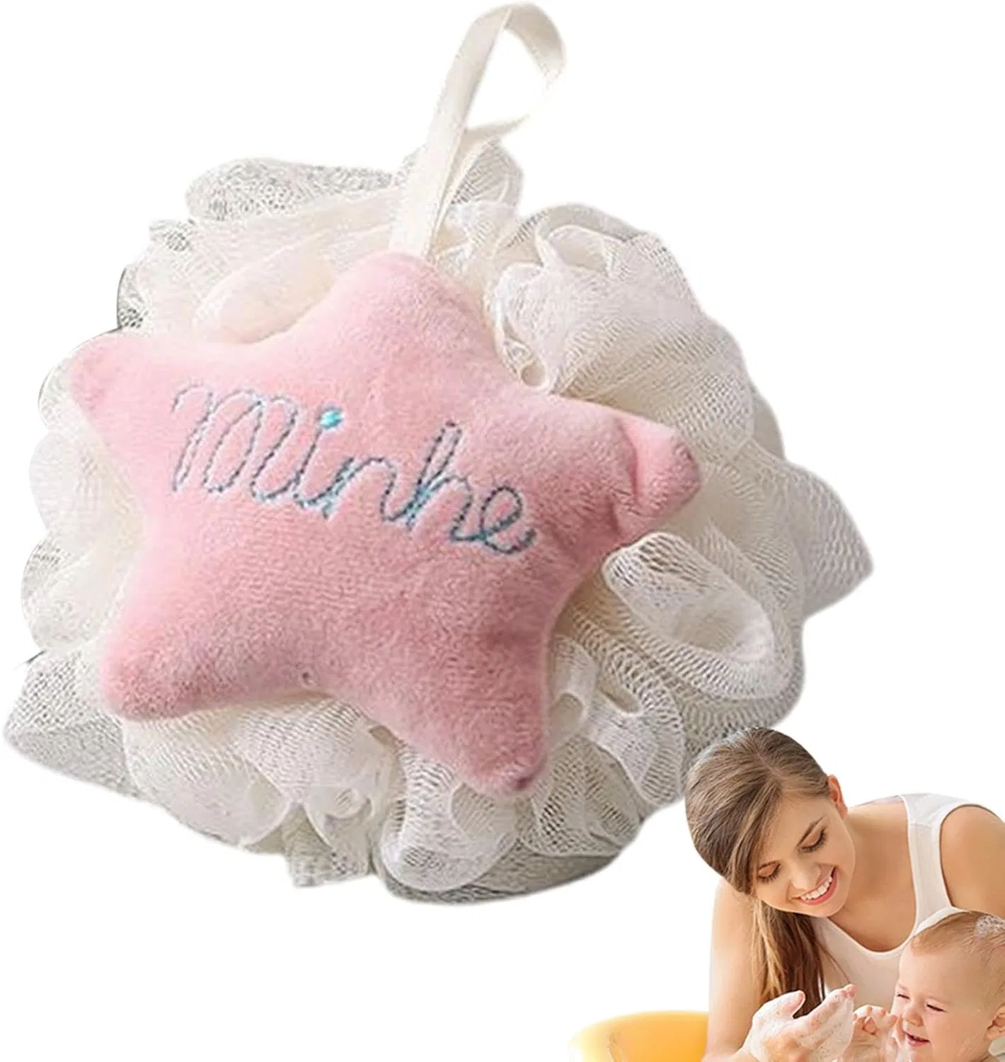 Мочалка для душа Star, Generisch, 1 шт, 40 г, Pink