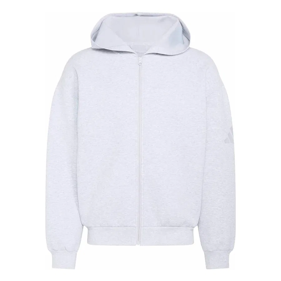 Мужская куртка с капюшоном из футера adidas, Серый