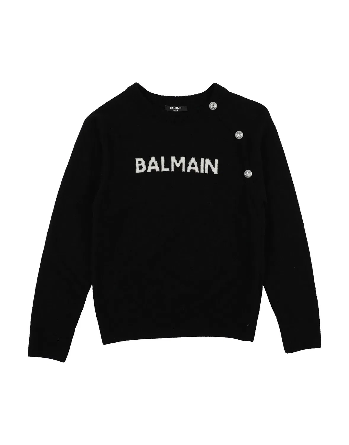 Свитер с длинным рукавом Balmain, черный