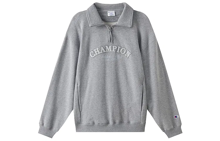 Детская толстовка с полу-гольфом Champion, Heather Gray