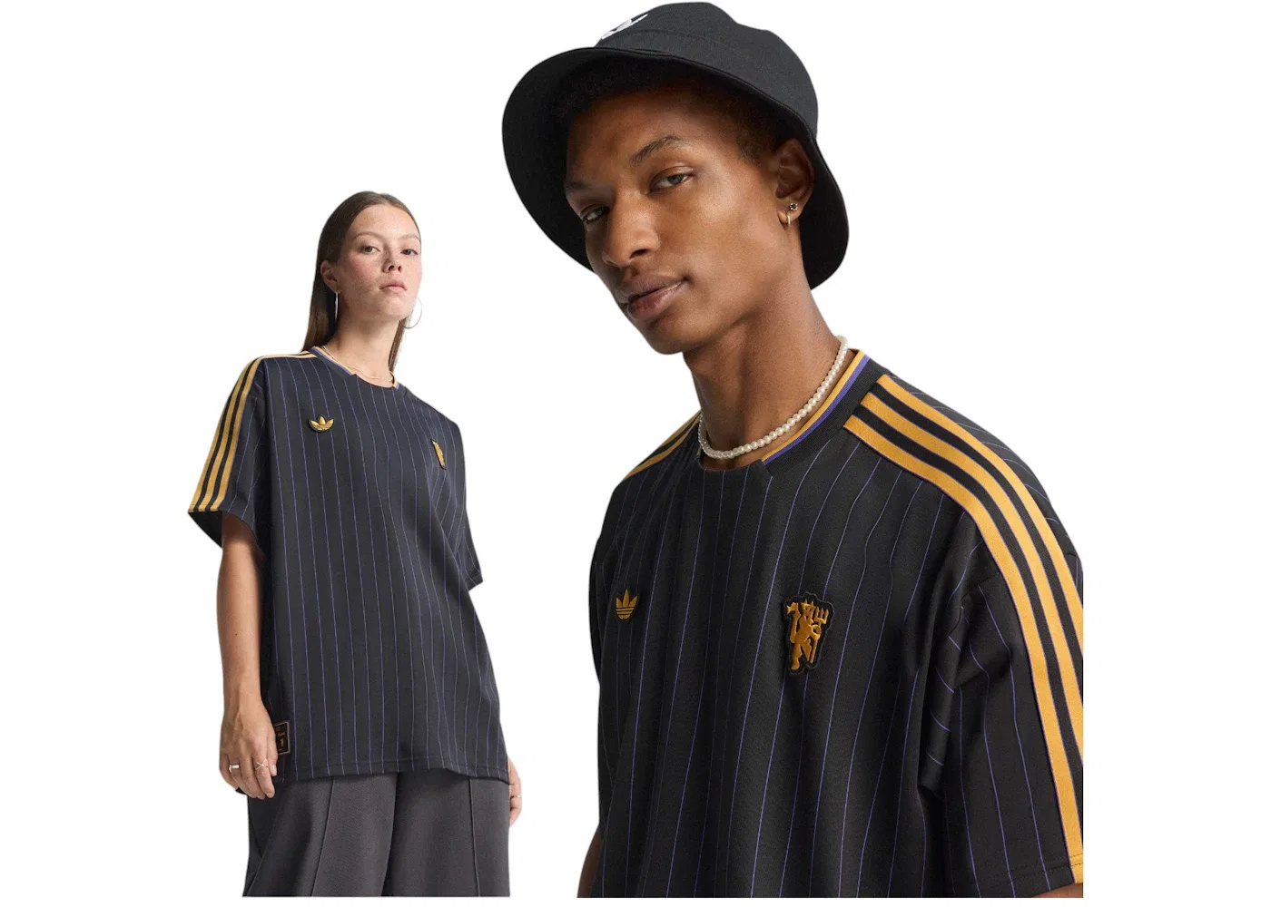 Мужская футбольная футболка Adidas Jersey, Manchester United Black