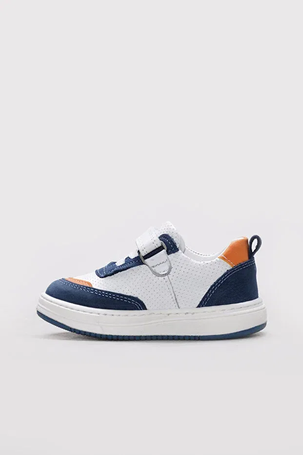 Детские кеды для девочек с геометрическим принтом Fast Step, Denim Nubuck White — фото 2