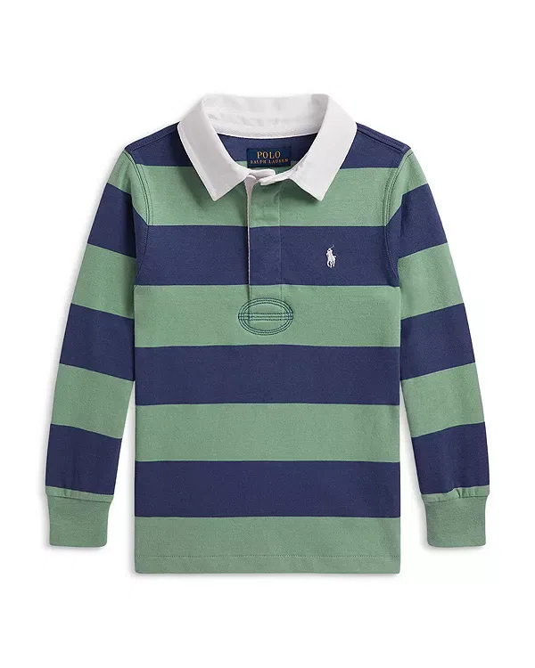 Детская рубашка-регби с длинным рукавом The Iconic Rugby Shirt Ralph Lauren, мультиколор
