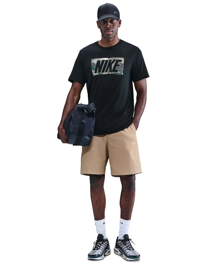 Футболка с коротким рукавом, с принтом Nike, Black