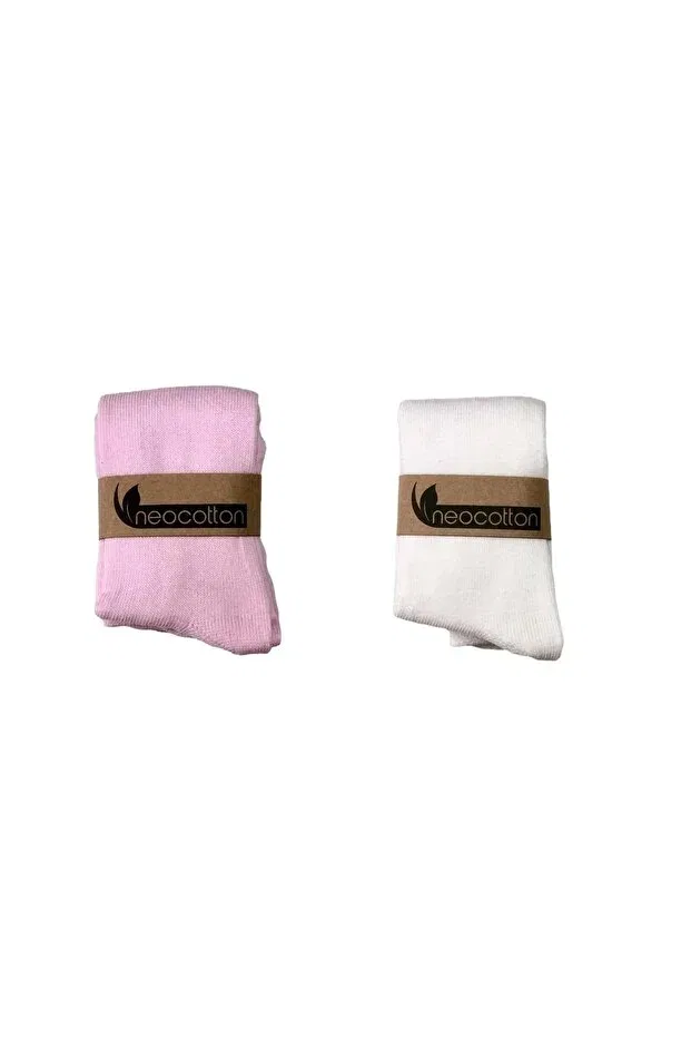 Детские колготки хлопковые 2-штучный набор Neocotton, Pink-Ecru