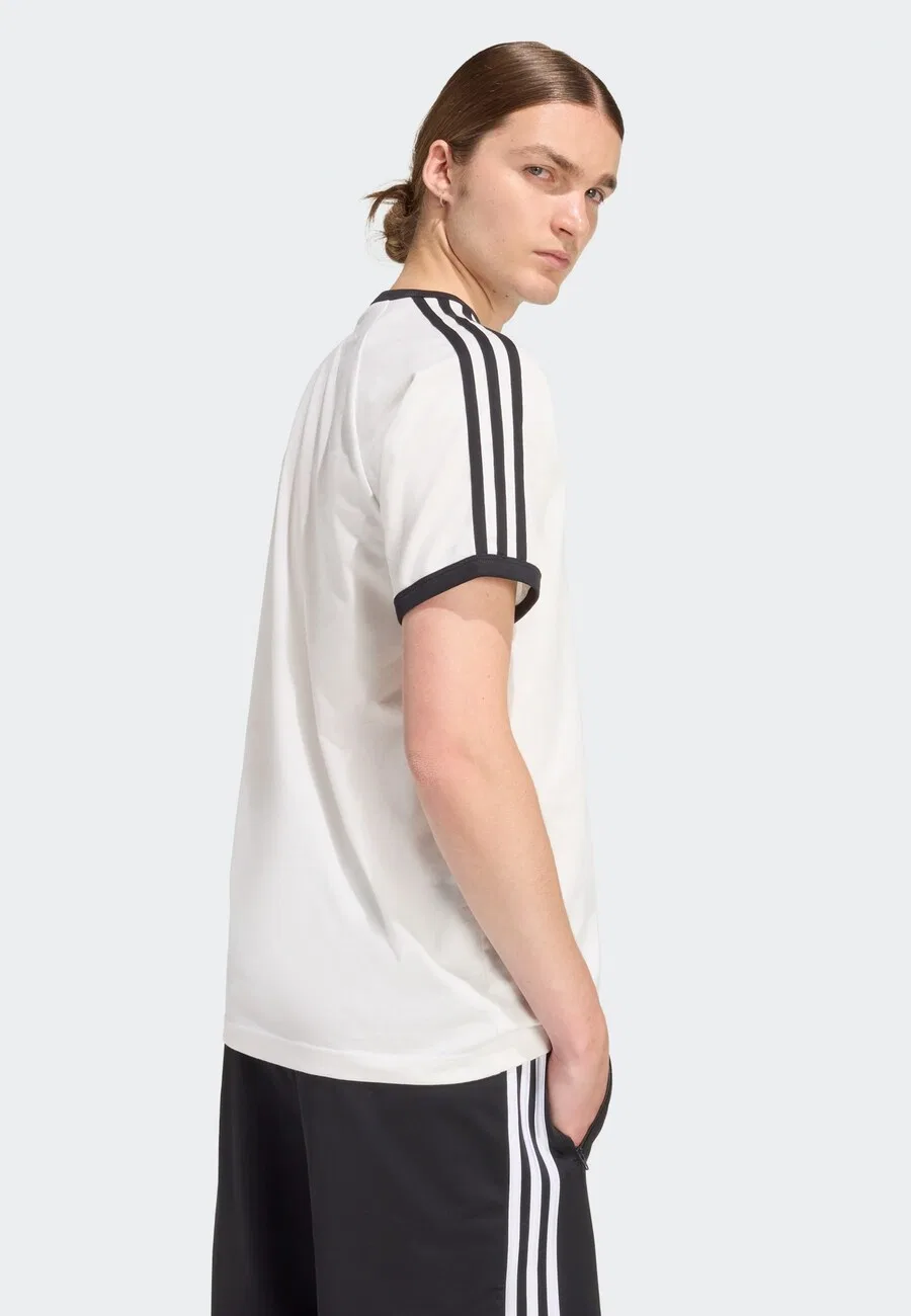 Футболка ADIDAS ORIGINALS «3 полоски» белого цвета — фото 3