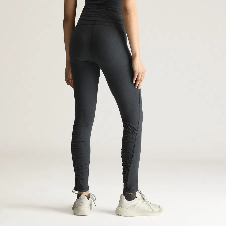 Леггинсы с высоким поясом и карманом для ключей Studio Cotton adidas by Stella McCartney, Черный — фото 2