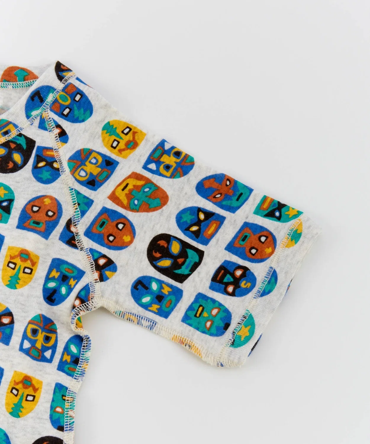Детский комбинезон-боди с принтом Mask Ocean&Ground, Light Blue — фото 4