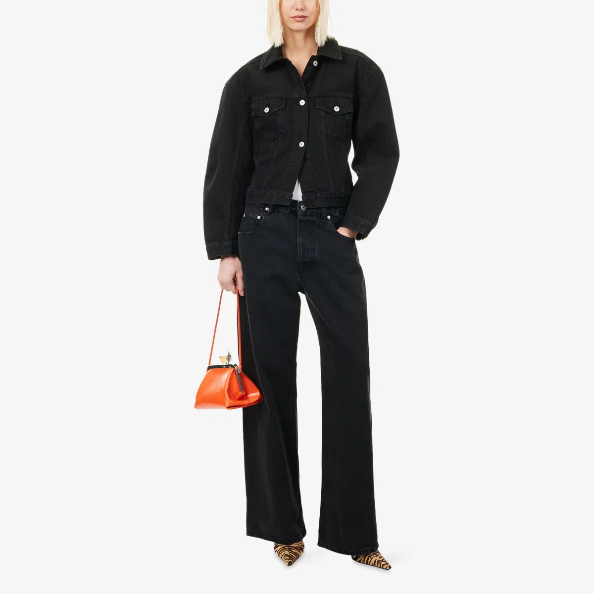 Джинсовая куртка классического кроя La Veste Jacquemus, черный — фото 2