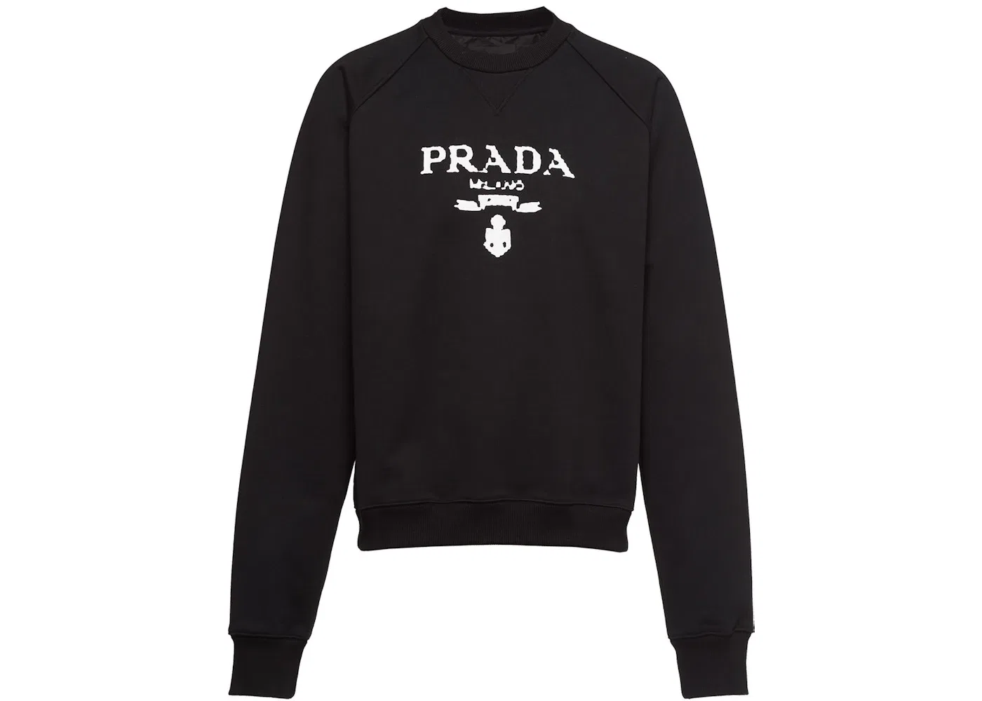 Мужской свитшот из футера с принтом Prada, Black