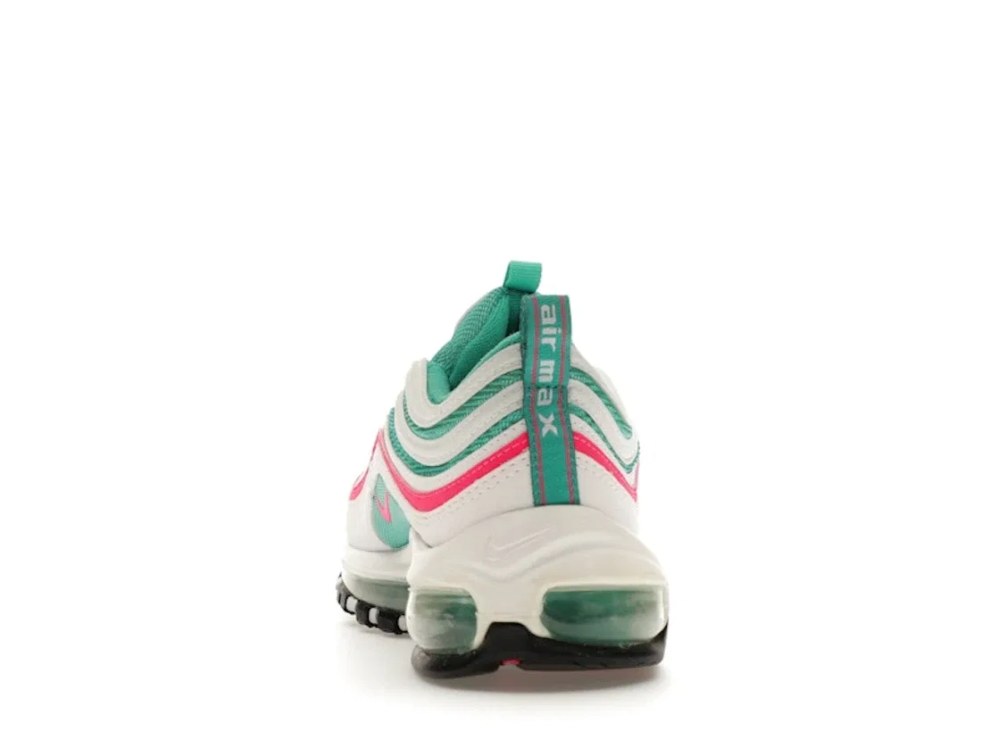 Детские кроссовки Lifestyle с низким профилем Nike Air Max 97, White/Pink Blast-Kinetic Green-Black — фото 4