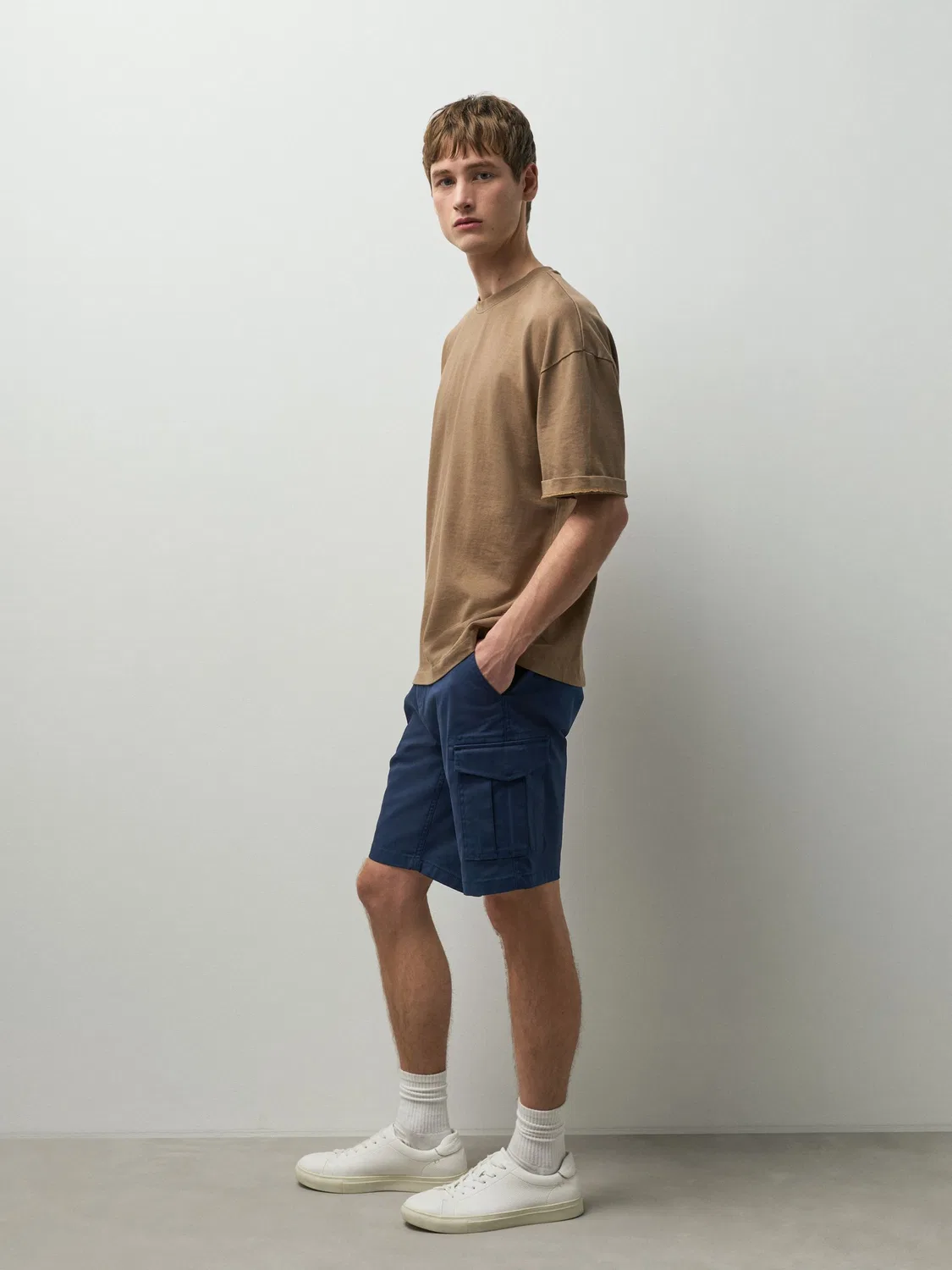 Шорты карго, набор 2 шт, Stretch Cargo Shorts Next, синие/угольные — фото 4