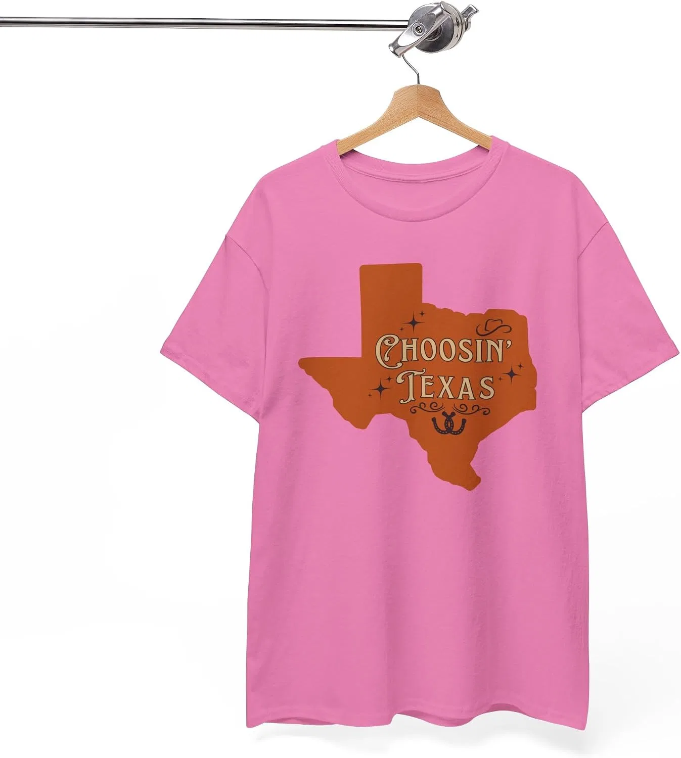 Женская футболка с принтом Choosin' Texas Country Music State Cowgirl Rodeo Ella Tee Shirt Riley Two Stepping T-Shirt Tshirt Sportswear Clothing Gift, Azalea — фото 4